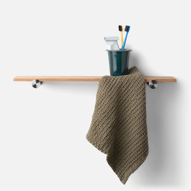 Oak + Stainless Steel Shelf